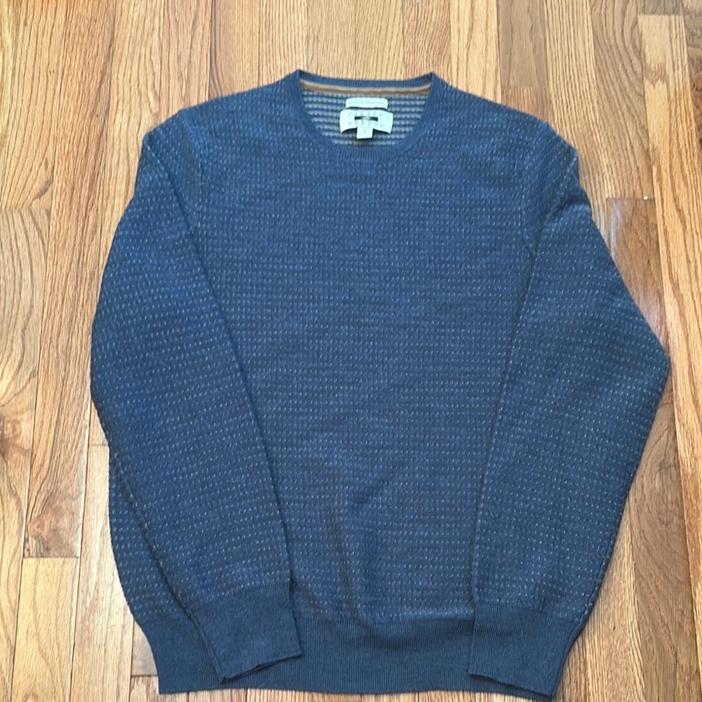 Men's Blue Sweater Size Large 100% Merino Wool